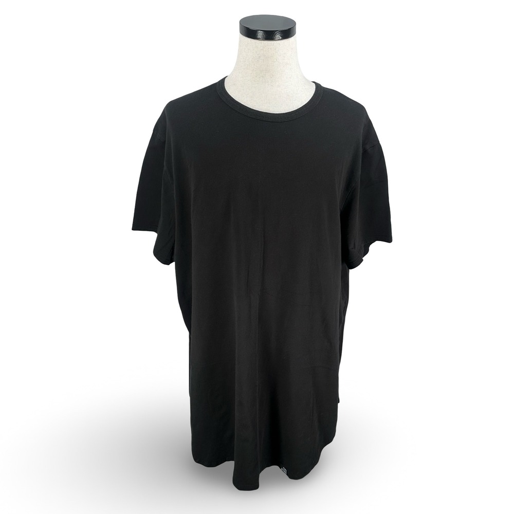 One Bone OB102 Mens Black Short Sleeve Crew Neck T-Shirt Size 2 Made in Canada